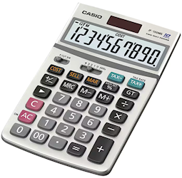CALCULATOR, DESKTOP, 10 DIGIT, CASIO, GREY LARGE